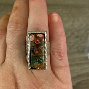 Adjustable ring with 3 mm cz sone